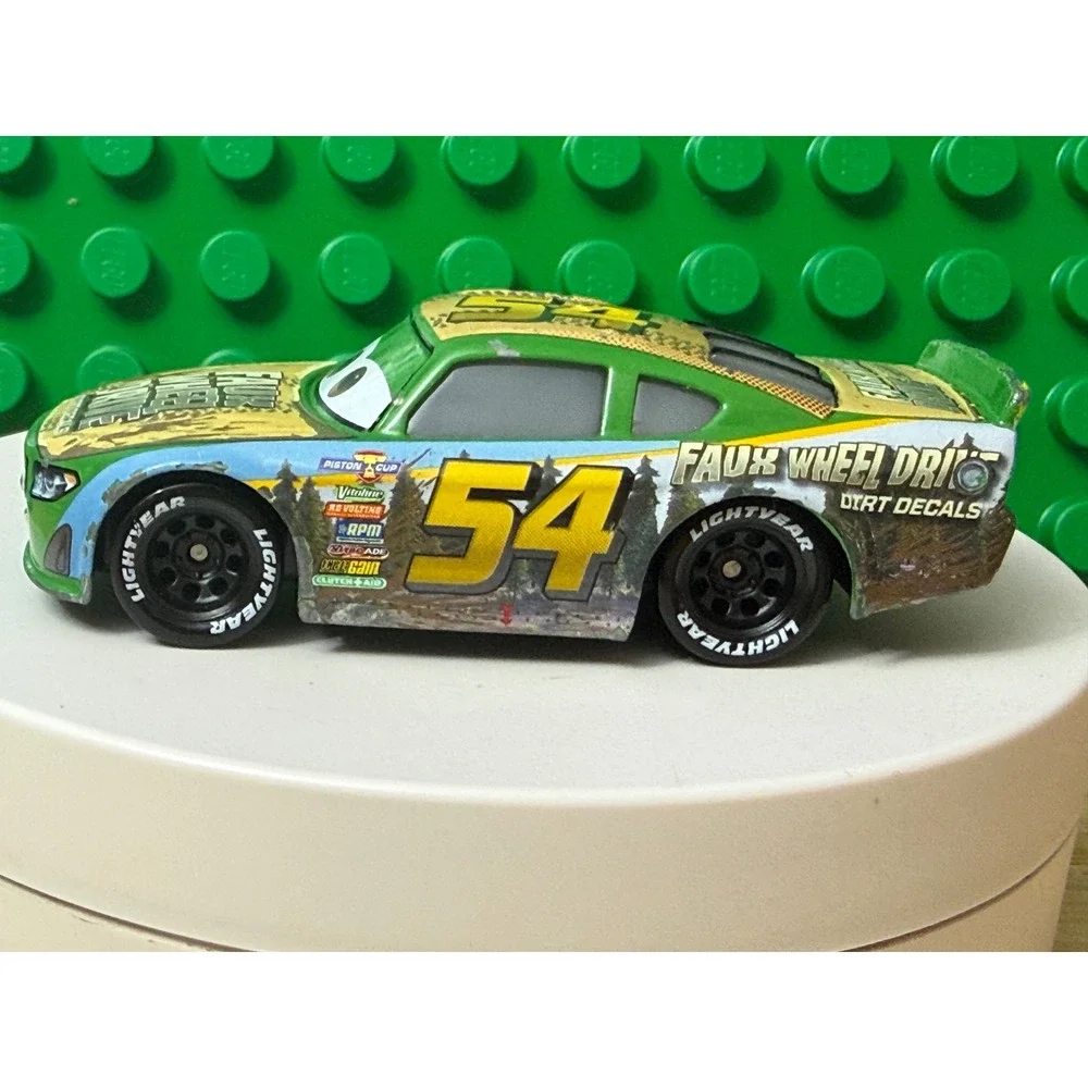 Disney Pixar Cars Herb Curbler 54 Faux Wheel Drive Dirt Decals Diecast Car